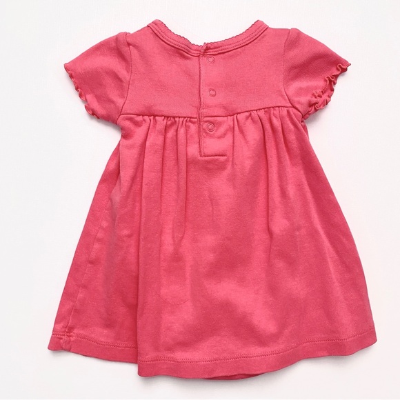 Carter’s Baby Girl 3M Short Sleeve Coral Bodysuit Dress - Picture 4 of 8
